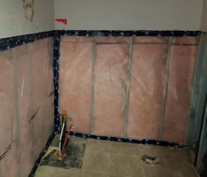 Installed vapor barrier and insulation