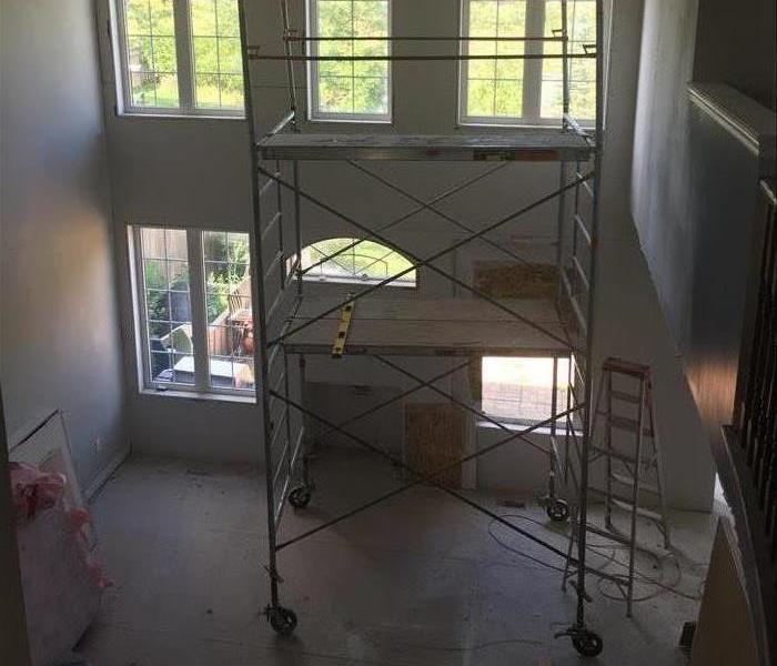 scaffold in family room 